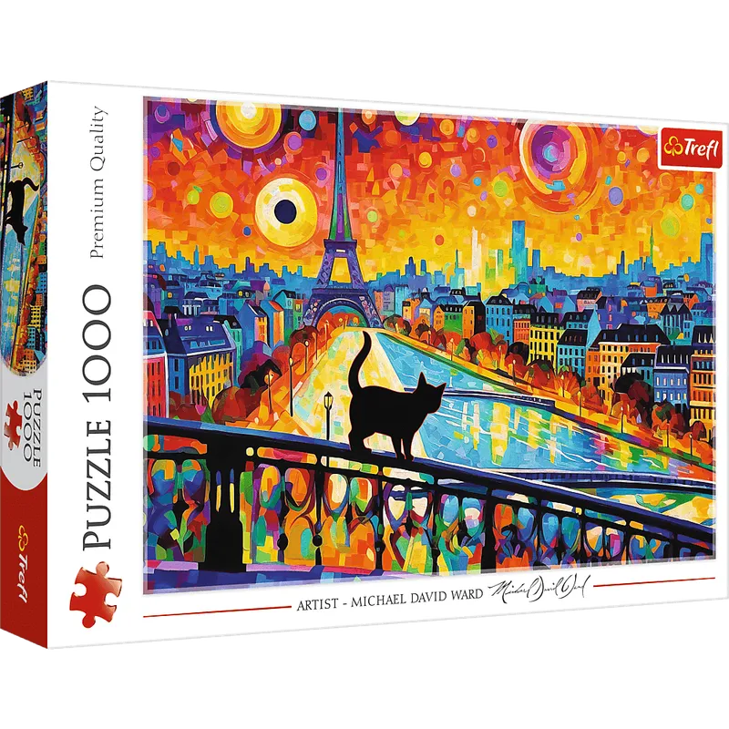 Puzzle 1000 elementów Trefl Kot w Paryżu