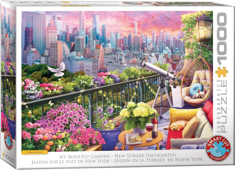 Puzzle 1000 Eurographics Ogród na Dachu w Nowym Jorku