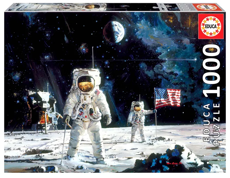 Puzzle 1000 elementów Pierwsi ludzie na księżycu Educa