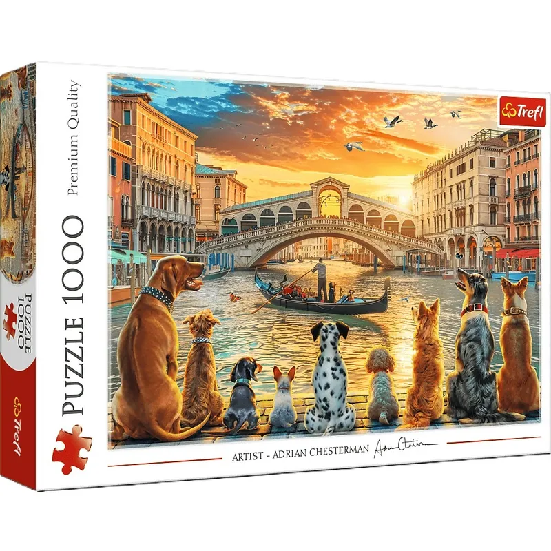 Puzzle 1000 Trefl Pieski w Wenecji