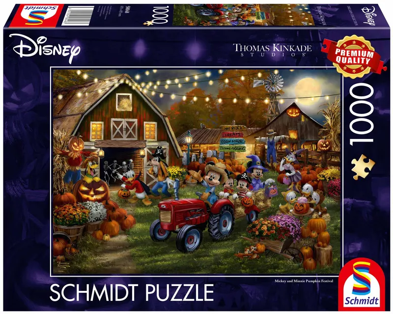 Puzzle 1000 PQ T. Kinkade Myszka Miki festiwal dyni Disney