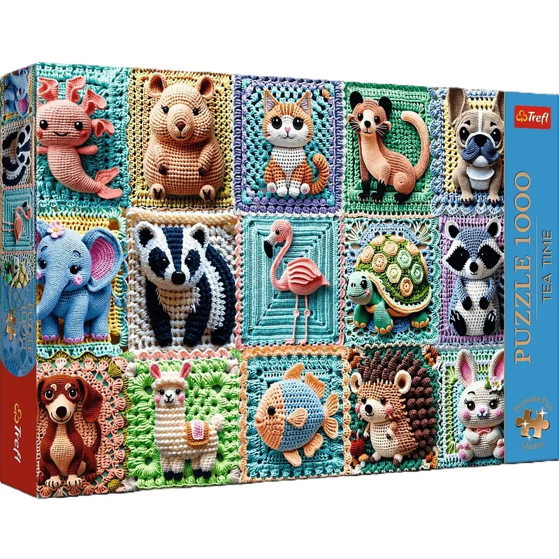 Puzzle 1000 Trefl Premium Plus Szydełkowe Zwierzątka