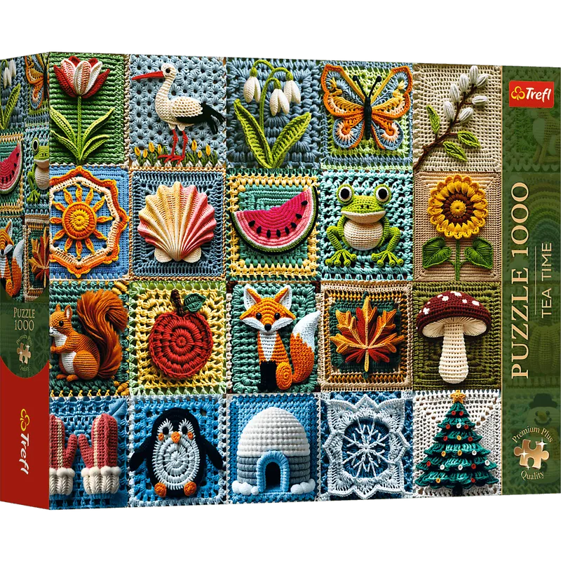 Puzzle 1000 Trefl Premium Plus Tea Time Szydełkowanie Cztery Pory Roku