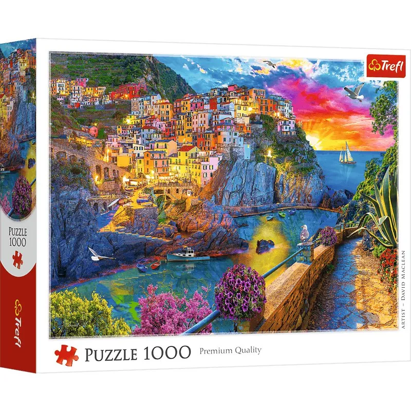 Puzzle 1000 elementów Wieczorny spacer po Cinque Terre Trefl