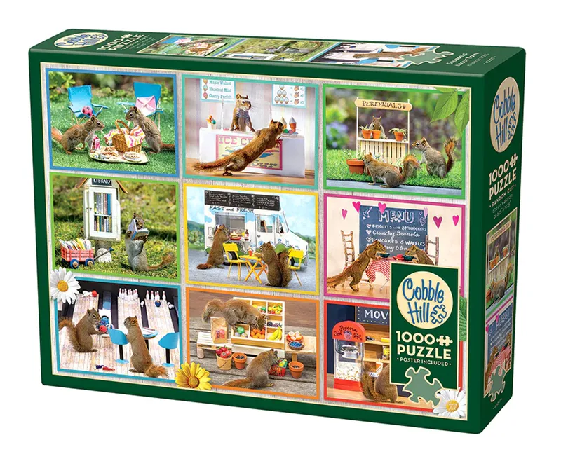 Puzzle 1000 elementów Wiewiórki w wielkim mieście Cobble Hill