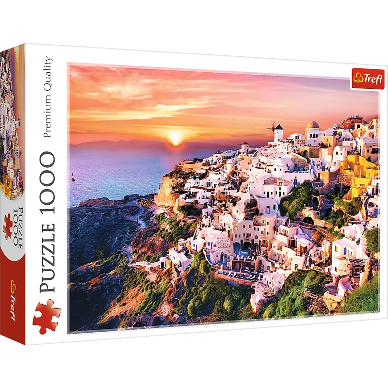 Puzzle 1000 Zachód słońca nad Santorini