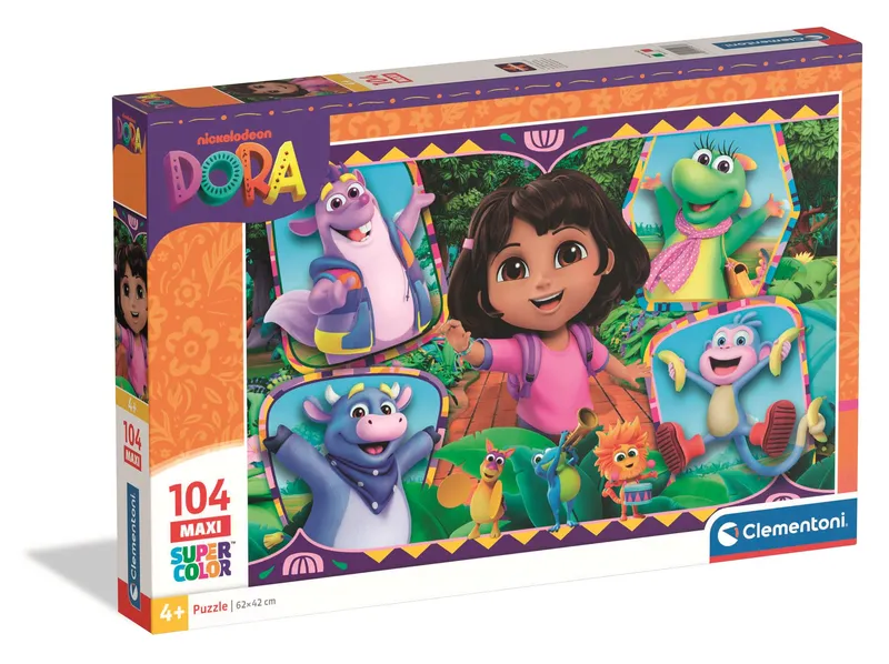 Puzzle 104 Maxi Super Kolor Dora Clementoni