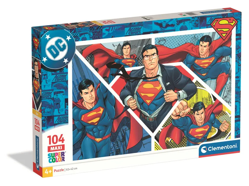 Puzzle 104 Maxi Super Kolor Superman Clementoni