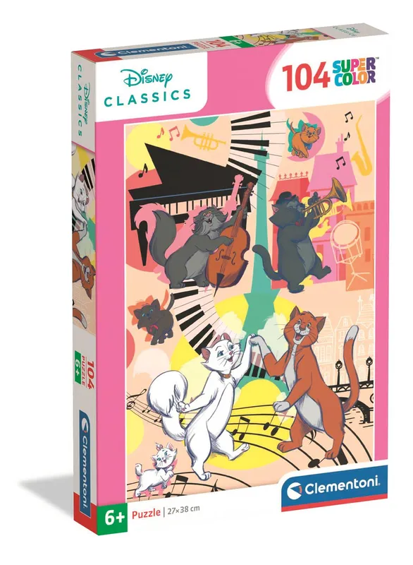 Puzzle 104 el. Aristocats Super Kolor - Clementoni