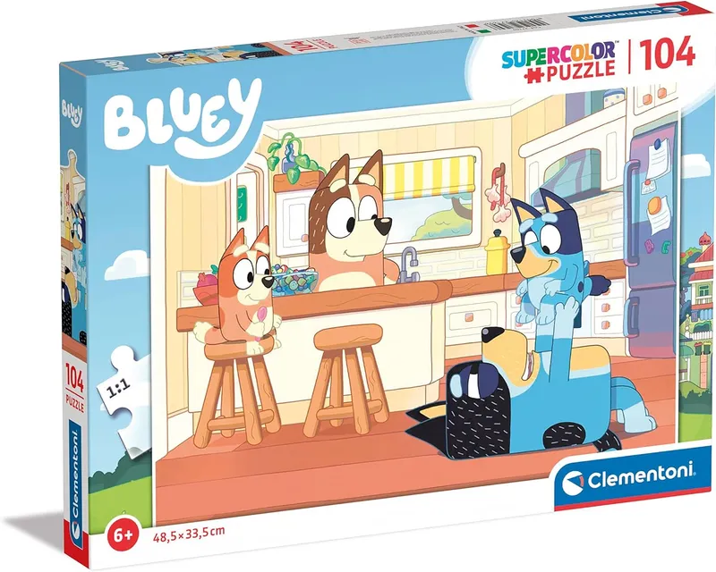 Puzzle 104 el. Bluey Super Kolor - Clementoni