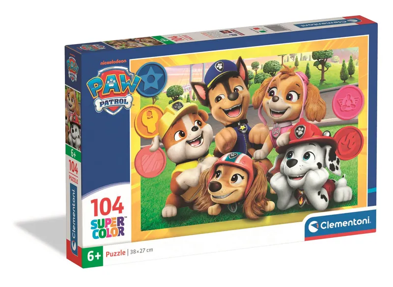 Puzzle 104 Super Kolor Paw Patrol 25013 Clementoni