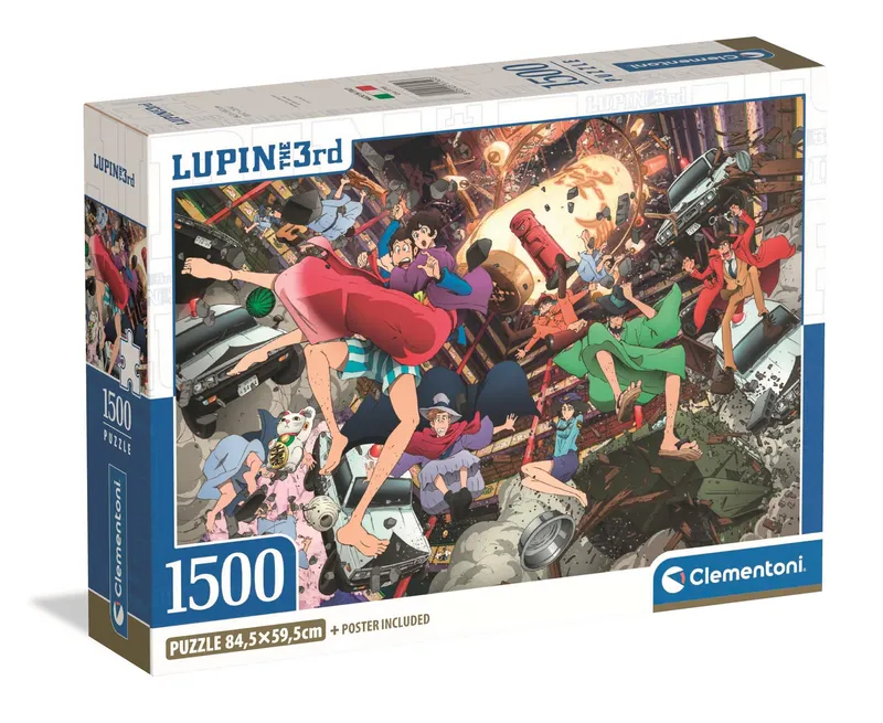 Puzzle 1500 Compact Lupin III Clementoni
