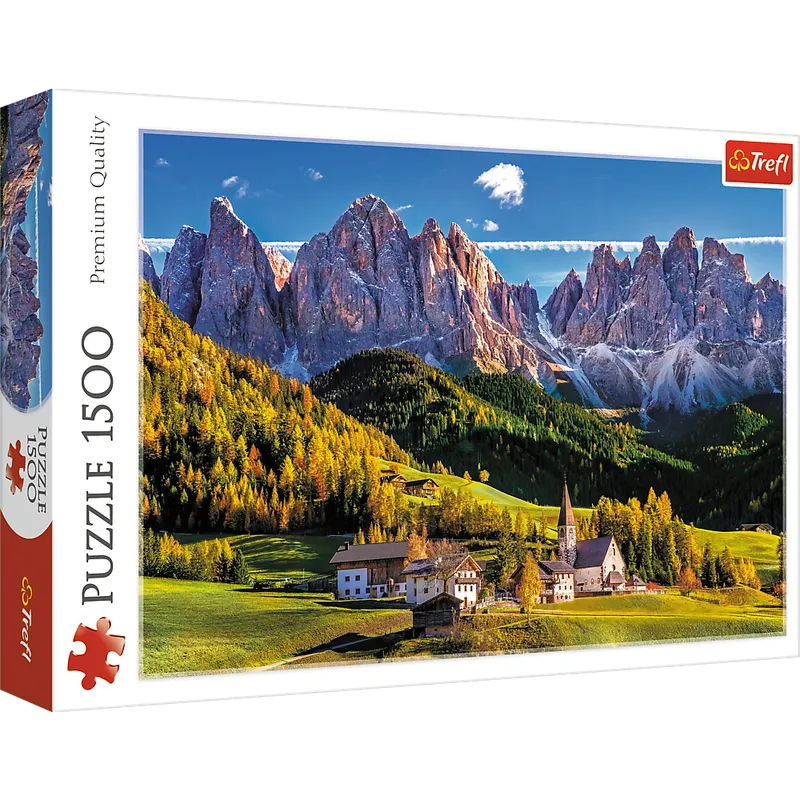 Puzzle 1500 Dolina Val di Funes Dolomity Włochy