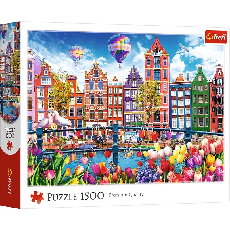 Puzzle 1500 Trefl Kolorowy Amsterdam