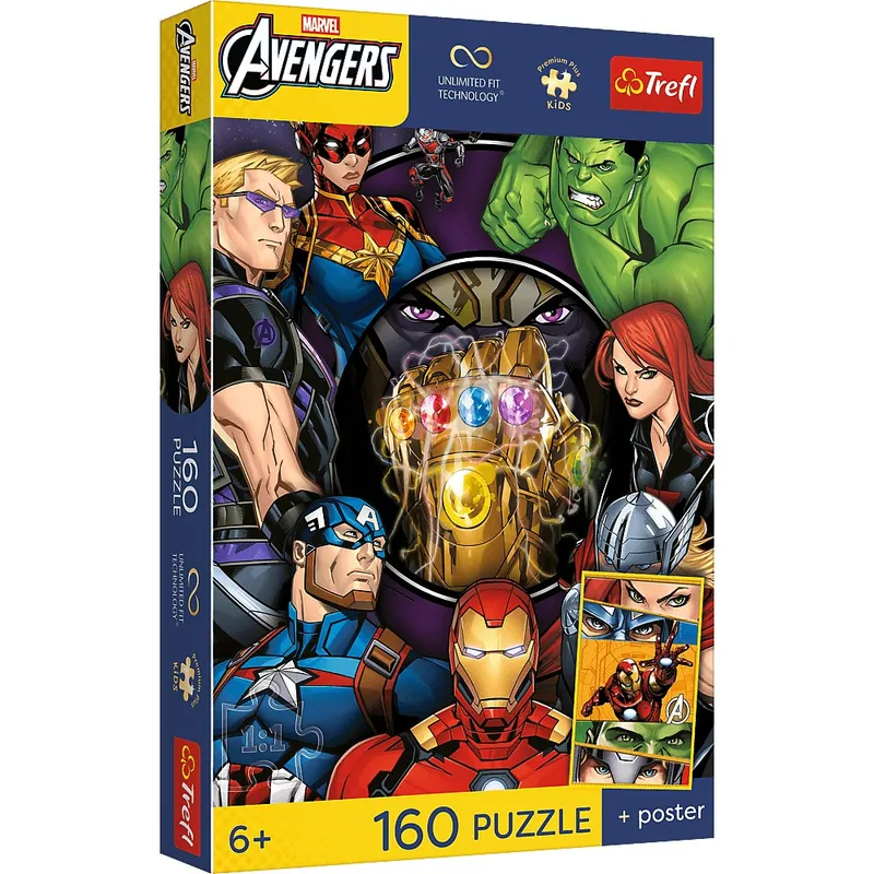 Puzzle 160 Trefl Premium Plus Kids Disney Marvel the Avengers