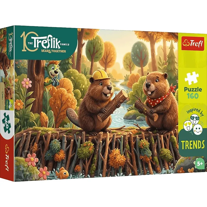 PUZZLE 160 U bobra Rodzina Treflików
