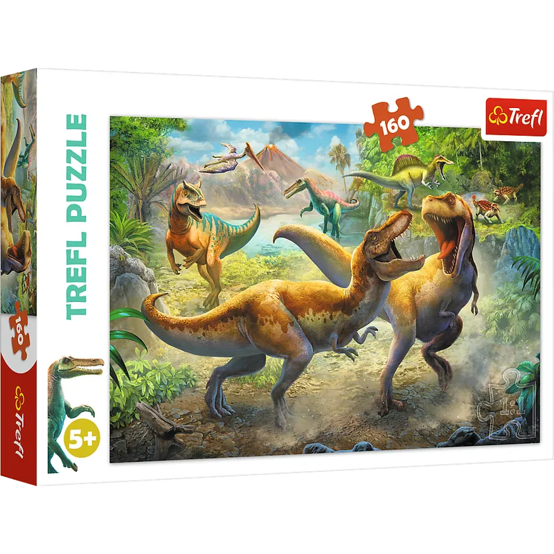Puzzle 160 Walczące tyranozaury