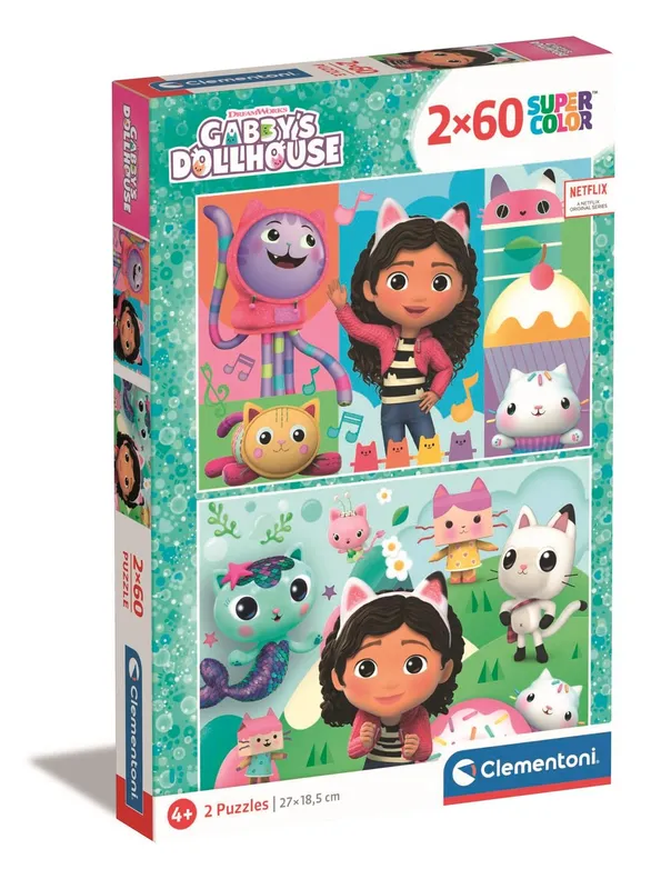 Puzzle 2x60 elementów Gabby's Dollhouse Clementoni