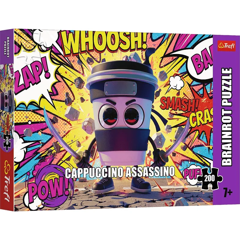 Puzzle 200 elementów BrainRots Cappuccino Assassino Trefl
