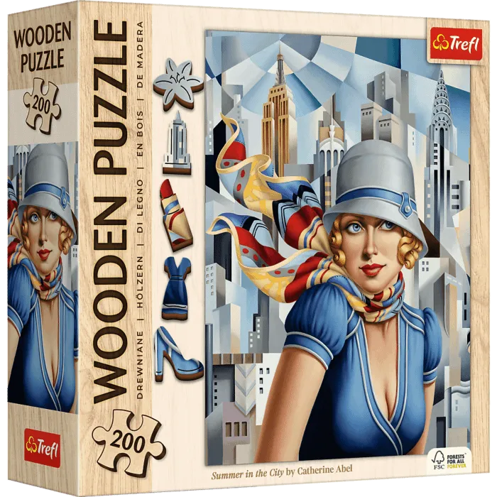 Puzzle 200 drewniane Lato w Mieście Catherine Abel
