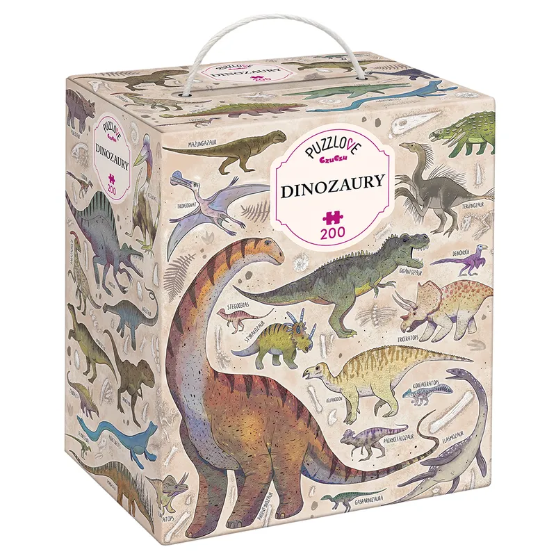 Puzzle 200 elementów Dinozaury PuzzLove CzuCzu