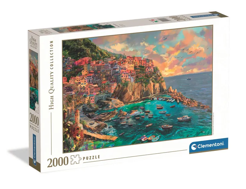 Puzzle 2000 elementów HQ Painted Manarola Clementoni