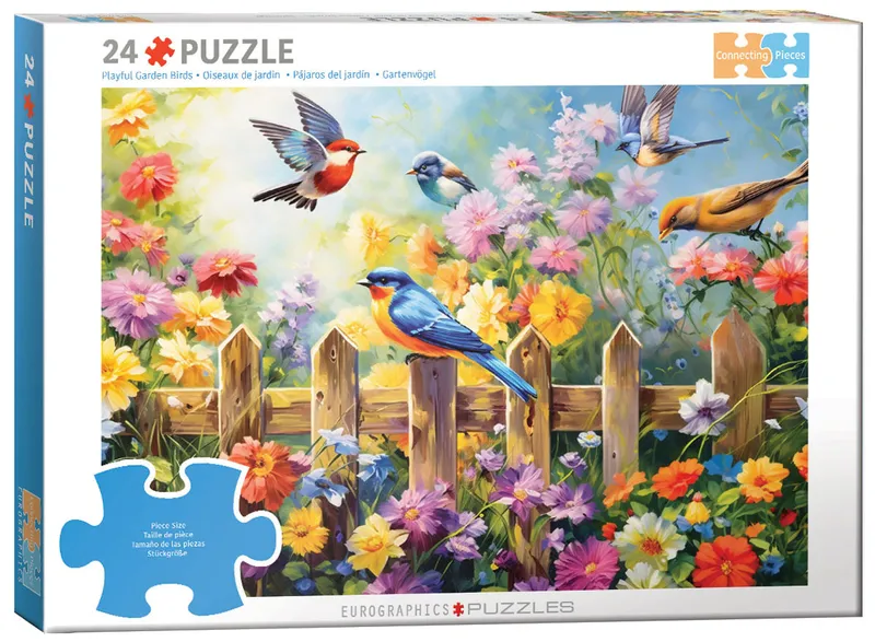Puzzle 24 elementy Ptaki w Ogrodzie Connecting Pieces