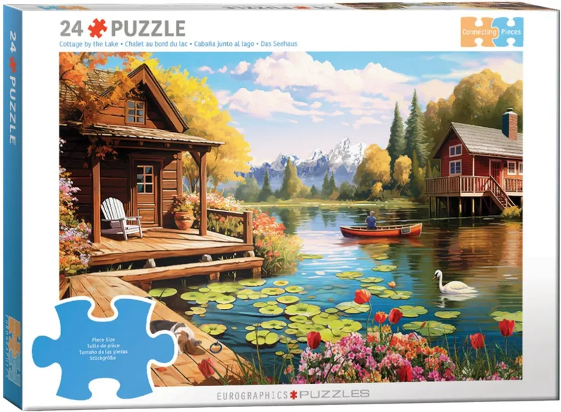 Puzzle 24 elementy Domek nad Jeziorem Connecting Pieces