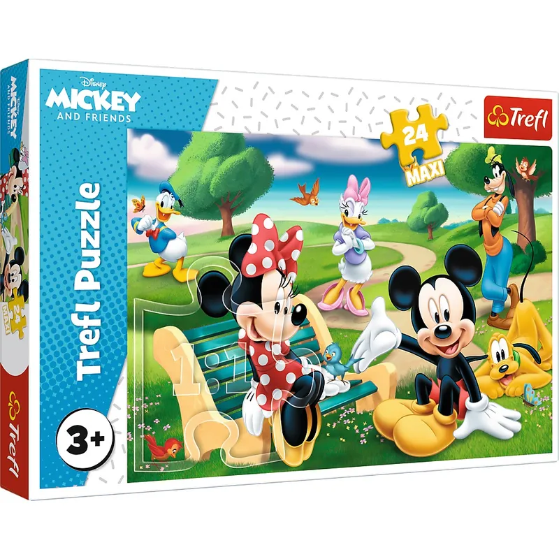 Puzzle 24 maxi Myszka Miki w gronie przyjaciół