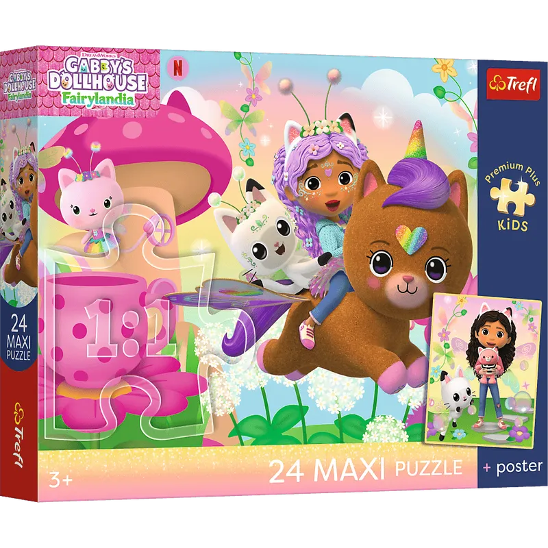 Puzzle 24 Maxi Trefl Premium Plus Kids Gabby na ratunek Koci Domek Gabby14389