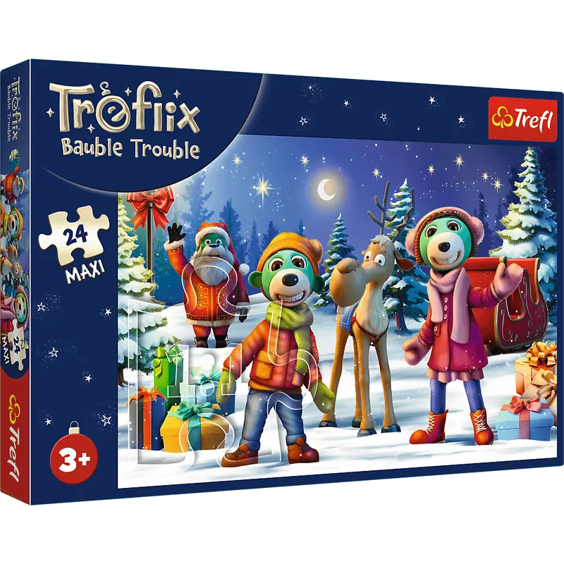 Puzzle 24 Maxi Trefliki lepią bałwana