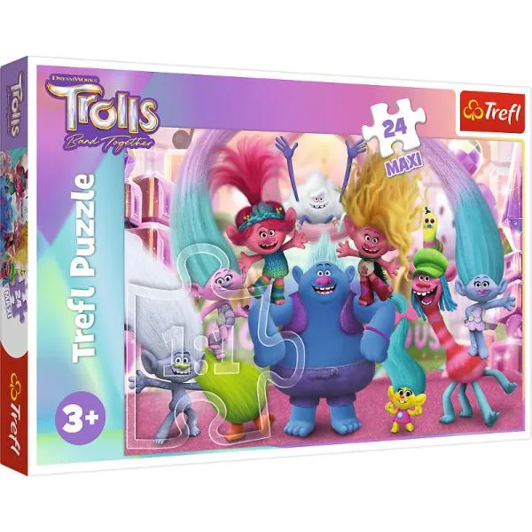 Puzzle 24 Maxi W świecie Trolli