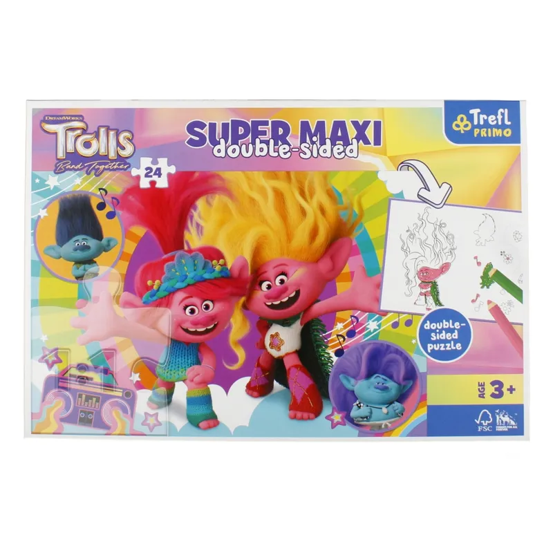 Puzzle 24 Super Maxi Wesoły dzień Trolli