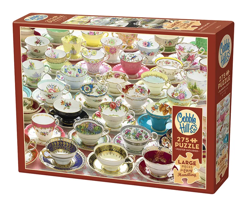 Puzzle 275 elementów XL Więcej filiżanek Cobble Hill