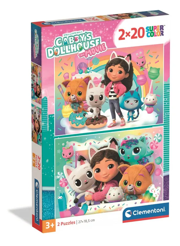 Puzzle 2x20 elementów Gabby's Dollhouse the Movie Clementoni