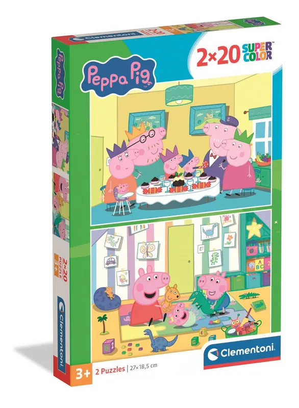 Puzzle 2x20 elementów Super Kolor Peppa Pig Clementoni