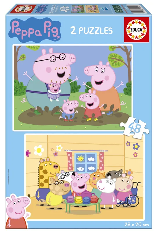 Puzzle 2x48 Świnka Peppa Educa