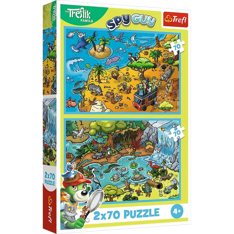 Puzzle 2x70 Trefliki w Krainie Zwierząt Trefl