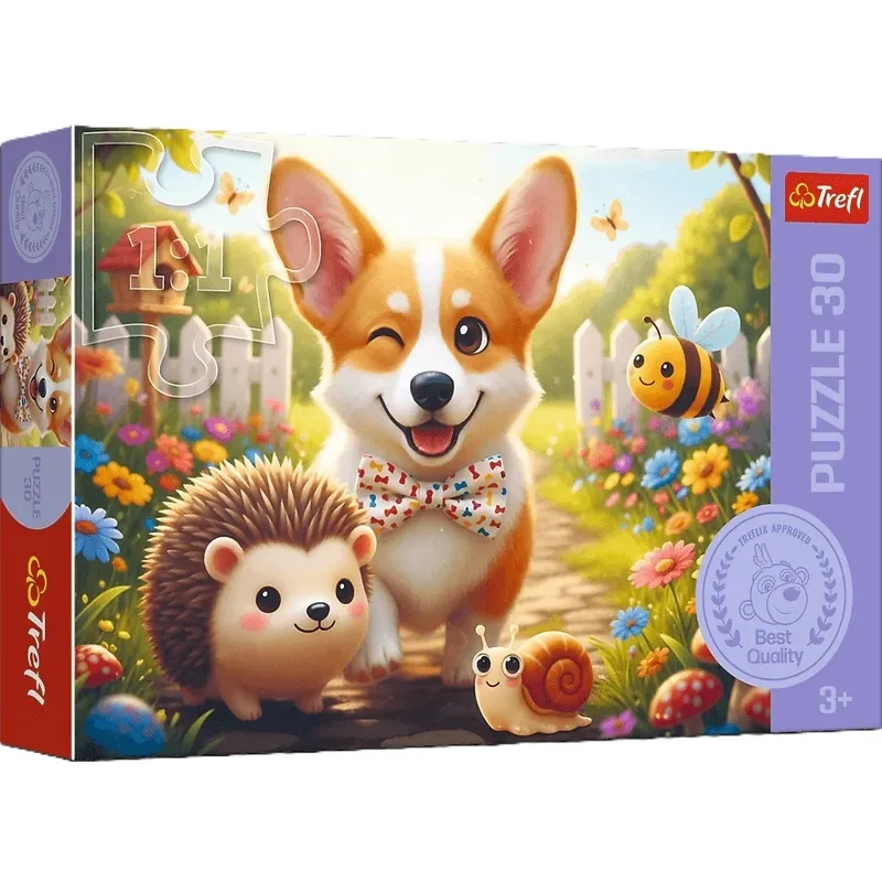Puzzle 30 Dzień z Corgim - układanka dla malucha