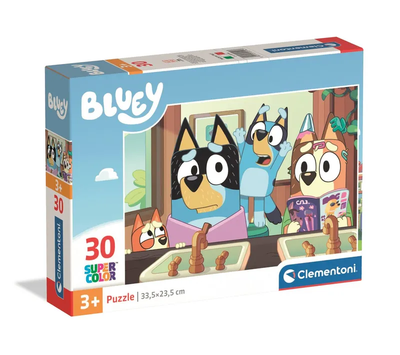 Puzzle 30 Super Kolor Bluey Clementoni