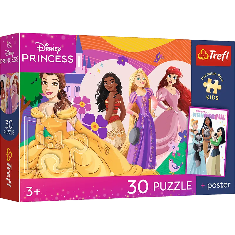 Puzzle 30 Trefl Premium Plus Kids Księżniczki i przyjaźń