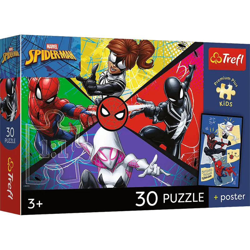 Puzzle 30 Trefl Premium Plus Kids Pajęcza moc Marvel