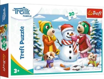 Puzzle 30 Zimowe zabawy Treflików