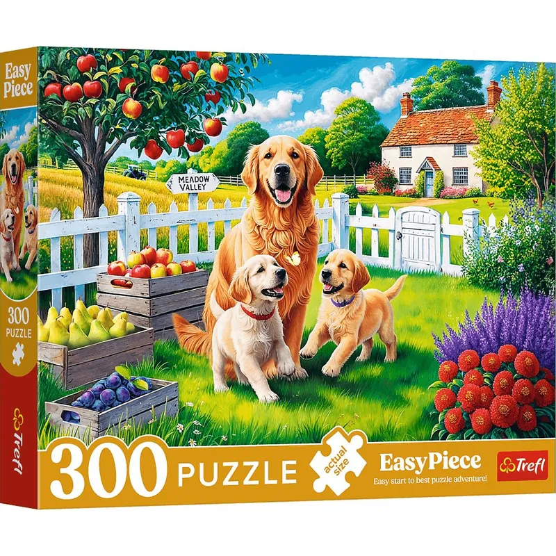 Puzzle 300 elementów EasyPiece Pieski na wsi, Trefl