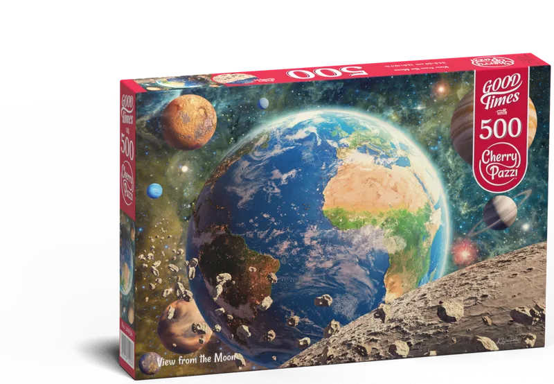 Puzzle 500 elementów Cherry Pazzi View from the Moon Widok z Księżyca