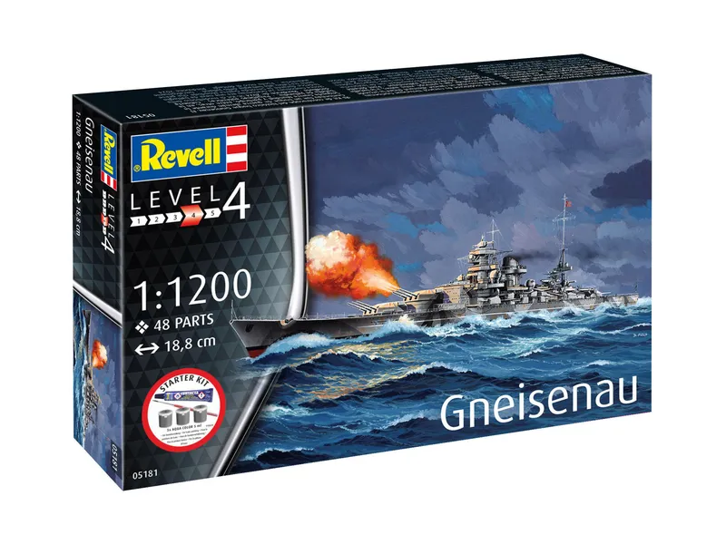 Revell Starter Kit 1:1200 Pancernik Gneisenau