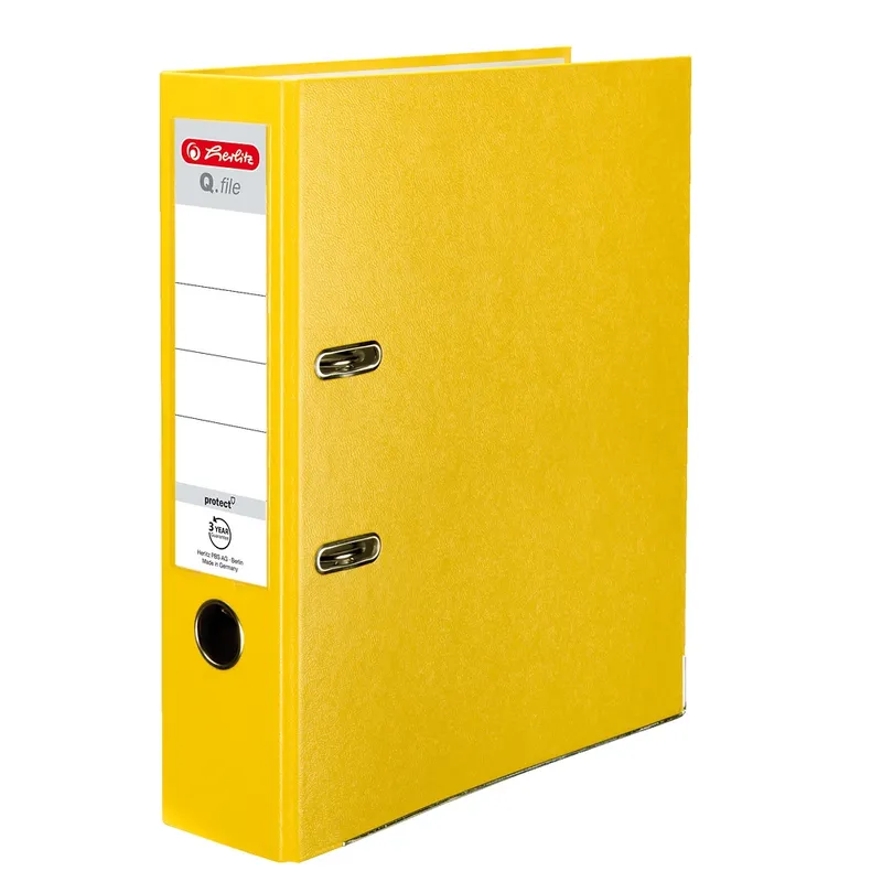 Segregator A4 Herlitz Q.File PP 8cm żółty