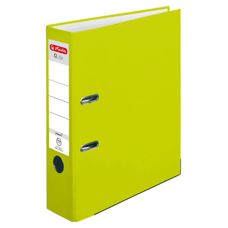 Segregator A4 Herlitz Q.File PP 8cm neon zielony