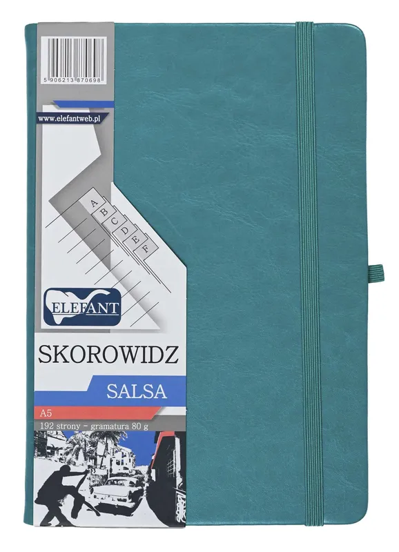 Skorowidz A5 Salsa turkusowy