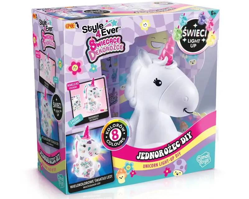 Świecące Dekorożce Jednorożec DIY Kawaii, zestaw